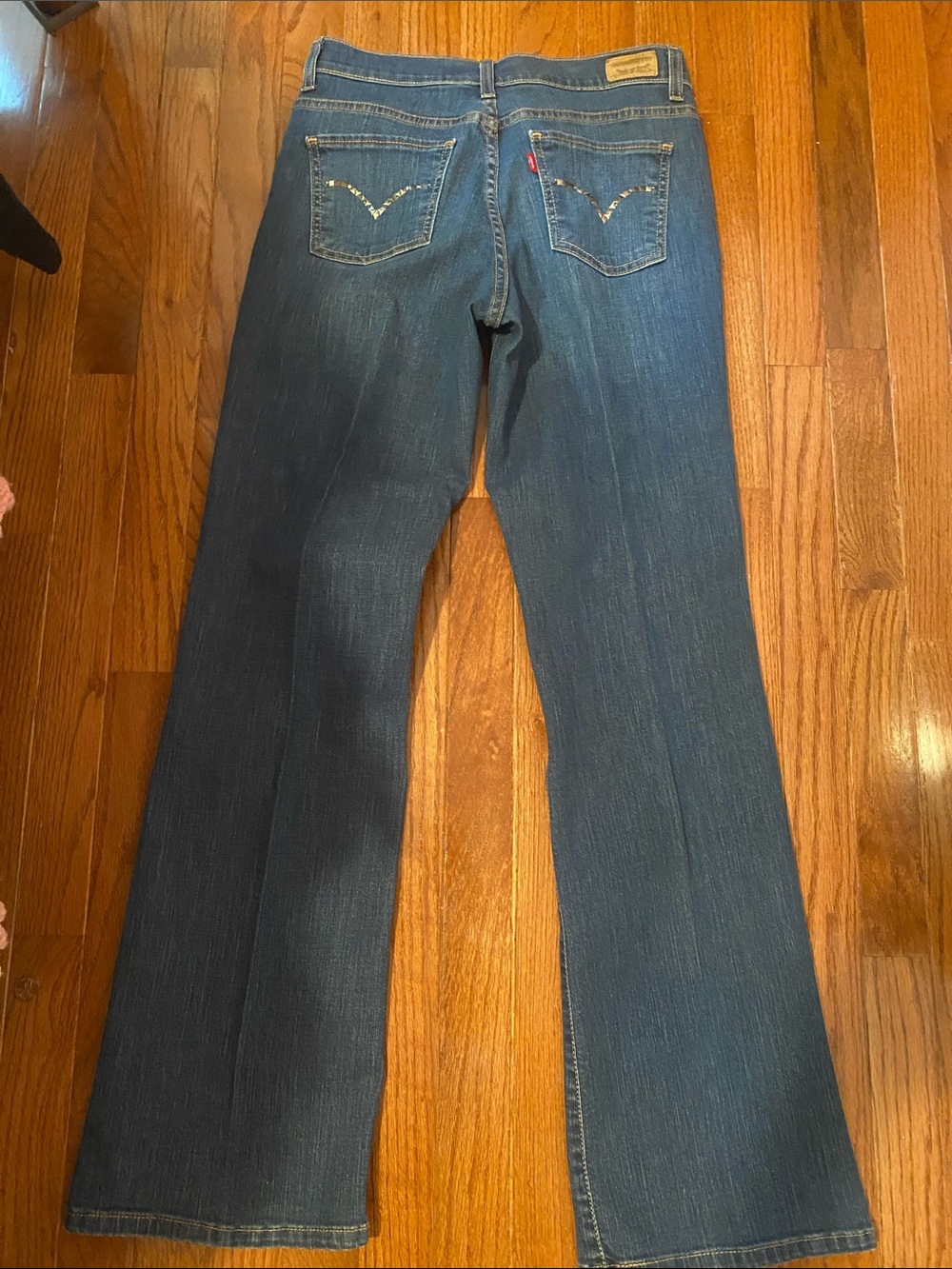 Levi's Dark Blue Wide Leg Jeans - Picture 4 of 5